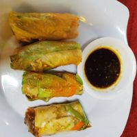 spring rolls at Quan An Lạc Vegetarian Food in Quang Nam