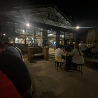 outside seating area   at The River Brewery in Victoria Falls