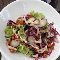 Mediterranean style salad - very tasty!  at The River Brewery in Victoria Falls