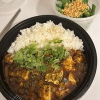 Mapo tofu and green bean salad   at Chiko in Brooklyn