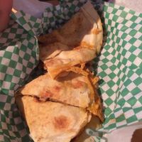 Kids vegan quesadilla with chickn. at Green New American Vegetarian in Phoenix