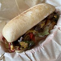 Chicago Cheesesteak. Incredible and super soft bread at Green New American Vegetarian in Phoenix