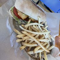 Fish la faux po boy special at Green New American Vegetarian in Phoenix