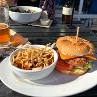 BFF chick’n sandwich with vegan chili  at Green New American Vegetarian in Phoenix