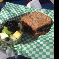 Moo shroom po boy  at Green New American Vegetarian in Phoenix