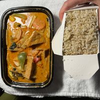 Peanut curry with tofu  at Thai House in Hampton