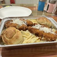 Chicken Alfredo, comes with 2 knots! Amazing!!   at Plant Pizza in Cooper City