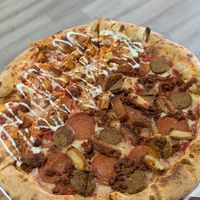 Buffalo Chicken and Meat Lovers at Plant Pizza in Cooper City