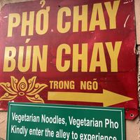 Entrance sign  at Quán Phở Chay anh Hải in Hanoi