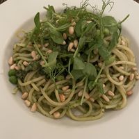 Fresh green allotment pesto pasta  at The Bean Inn in St Ives