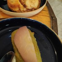 Dessert : financier matcha at Hododa in Marseille