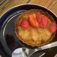 Almond and strawberry tart  at Hododa in Marseille