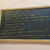 Menu on the day we went at Lian Hua Vegetarian in Hanoi