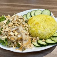 Chicken and rice dish?   at Lian Hua Vegetarian in Hanoi