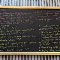 Menu second visit (two days later) at Lian Hua Vegetarian in Hanoi