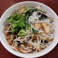 Beef with noodle salad at Lian Hua Vegetarian in Hanoi