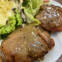 Steak with pepper sauce - not my thing  #Veganuary at Lian Hua Vegetarian in Hanoi