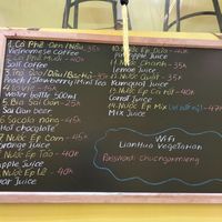 menu at Lian Hua Vegetarian in Hanoi