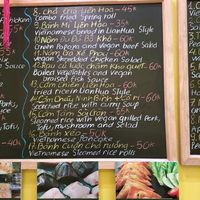 menu at Lian Hua Vegetarian in Hanoi