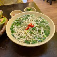 Pho with peppers at Lian Hua Vegetarian in Hanoi