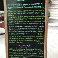 The menu at RistoVegan at Hotel Sylva in Cattolica