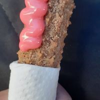 Recheio de creme de morango, mass integral at Churros do Véio in Sao Paulo