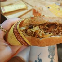 Vegetarian Bahn Mi at Bánh Mì Long Hội in Hanoi