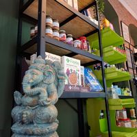 Inside at Sams Meat Free Deli in 