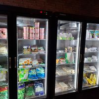 Inside at Sams Meat Free Deli in 