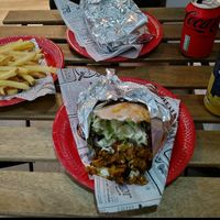 Plant-based kebab pita at Sams Meat Free Deli in 