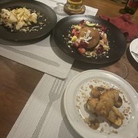 Desserts! Pancakes, apple crumble and fried banana  at Cepik Villa in Karangasem