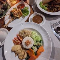 Gado Gado, tofu skewers, mie goreng at Cepik Villa in Karangasem