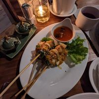 Tofu skewers, so yum!! at Cepik Villa in Karangasem