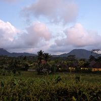 The view at sunset at Cepik Villa in Karangasem