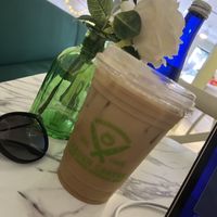 Strawberry latte   at Garden Carver in Brooklyn