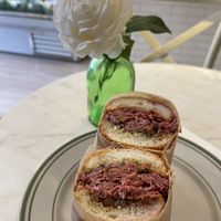  Steak Sandwich
$19.00
The Best Steak Sandwich -caramelized onions, chimichurri sauce, sweet lemon pickled onions on toasted garlic bread  at Garden Carver in Brooklyn