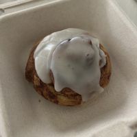 Warm cinnamon bun   at Garden Carver in Brooklyn