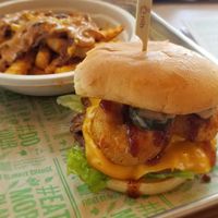 Maverick burger at Next Level Veggie Grill in Denver