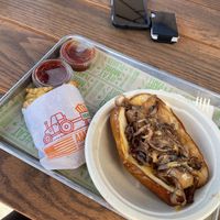 Brat  at Next Level Veggie Grill in Denver