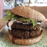 Blue BBQ Burger (Double)  at Next Level Veggie Grill in Denver