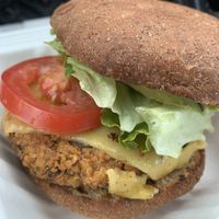 Signature Burger  at Next Level Veggie Grill in Denver