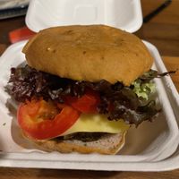 Limited Redwood Truffle Burger (gf)  at Next Level Veggie Grill in Denver