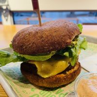 Signature Burgerr  at Next Level Veggie Grill in Denver