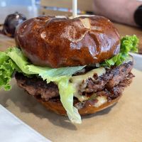 jalapeño popper burger   at Next Level Veggie Grill in Denver