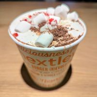 Frozen hot cocoa shake at Next Level Veggie Grill in Denver