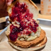 The Gobbler, a Thanksgiving sandwich! at Next Level Veggie Grill in Denver
