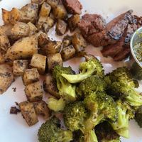 Steak with two sides  at Next Level Veggie Grill in Denver