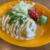 QUESO CHIK’N SMOTHERED BURRITO at Next Level Veggie Grill in Denver