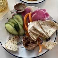 Mezze plate with 2 nut dips instead of yogurt dip   at Ingo's Tasty Food in Phoenix