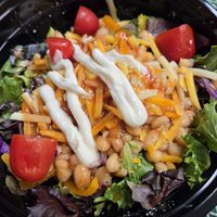 "CHICKEN" is the Navy Beans. This was a bowl. I asked for a honee BBQ but dont think I got that. LOL at Shokra Soups in Willingboro